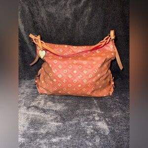 Dooney & Bourke Coated Canvas Shoulder Bag in CY Cherry